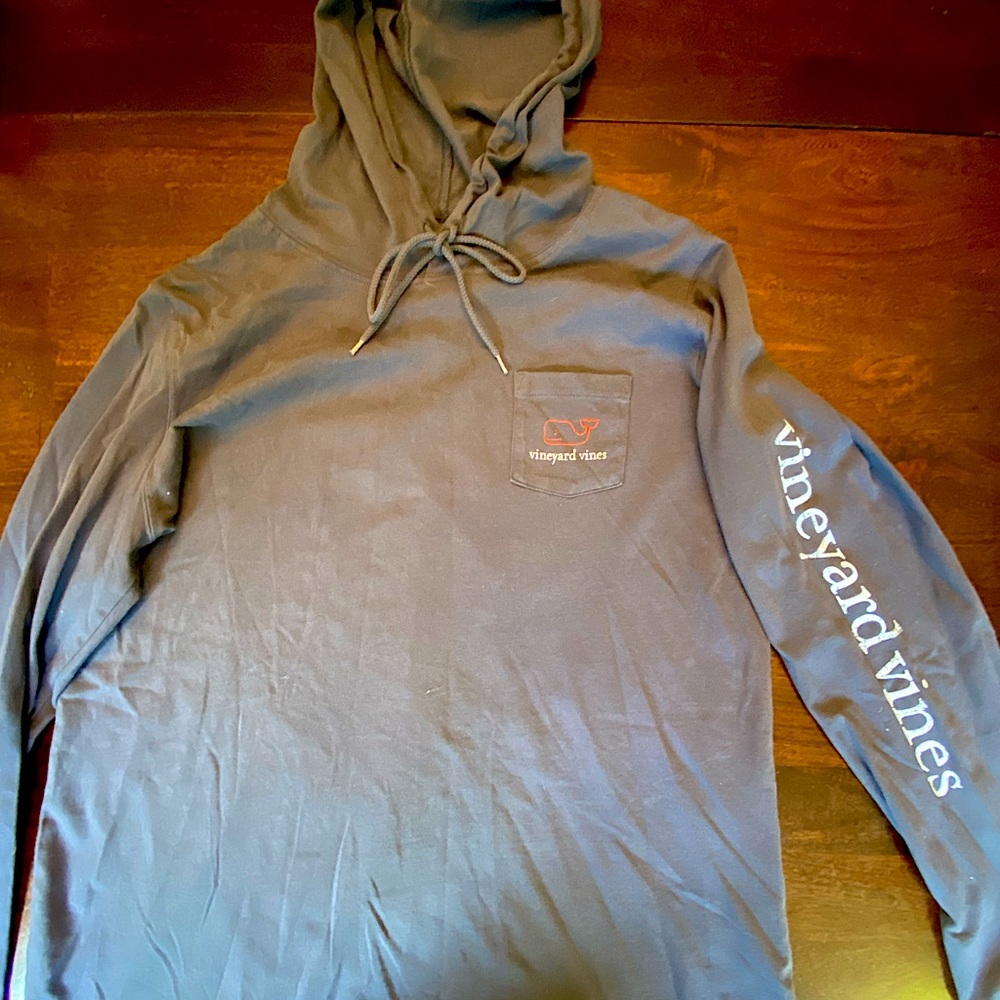 Vineyard Vines Gray Blue Hoodie Medium